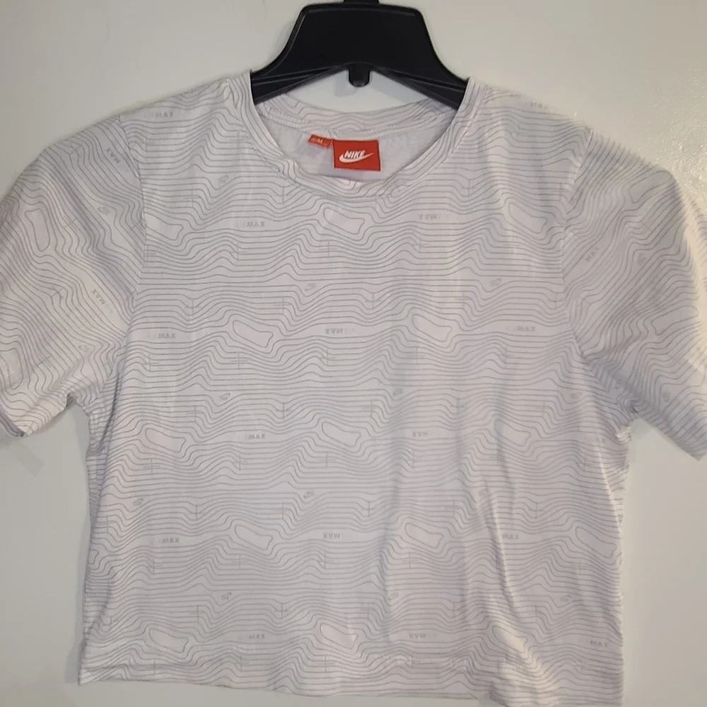 Nike Women's White Crop top Little Stain See Photo